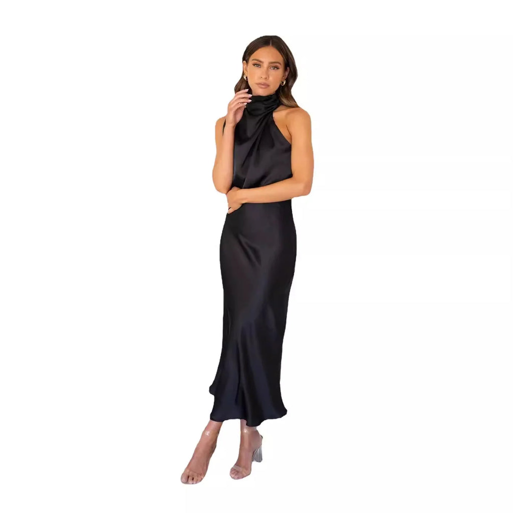 Women Long Dress 2024 Fashion Solid Summer Sleeveless Long Dresses For Female Elegent Lady Party Evening Slim Dresses