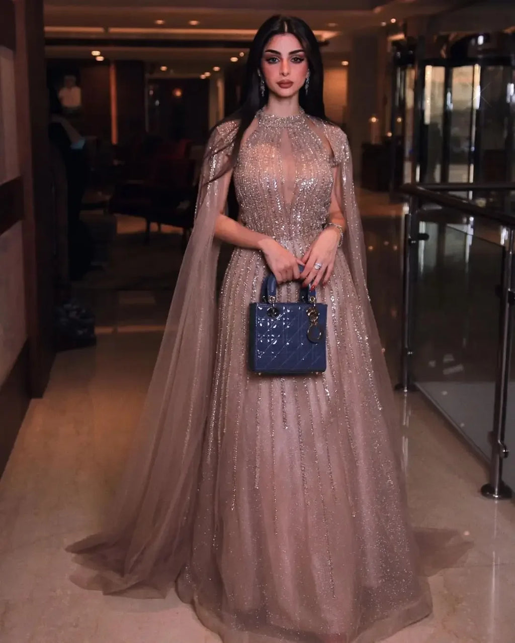 Customized Long Evening Dresses Luxury  Elegant Gown Wedding Party Dress For Women Robe Formal Suitable Request Prom Occasio