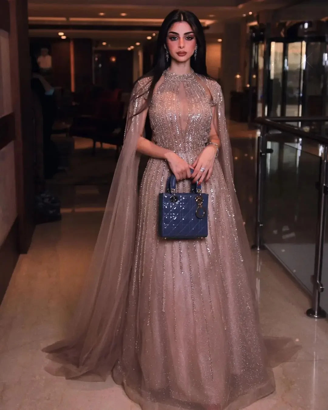 Customized Long Evening Dresses Luxury  Elegant Gown Wedding Party Dress For Women Robe Formal Suitable Request Prom Occasio