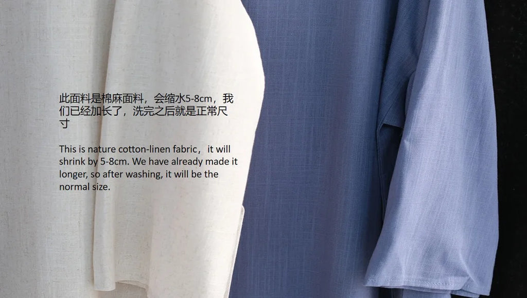 Muslim Long Dresses for Women Cotton Linen Fabric Round Neck Fitted Waist Outdoor Girl's Clothing Evening Party Abayas White