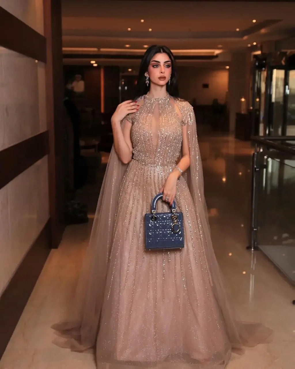 Customized Long Evening Dresses Luxury  Elegant Gown Wedding Party Dress For Women Robe Formal Suitable Request Prom Occasio